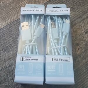 2Pk. USB-C Charging Cable - Light Blue